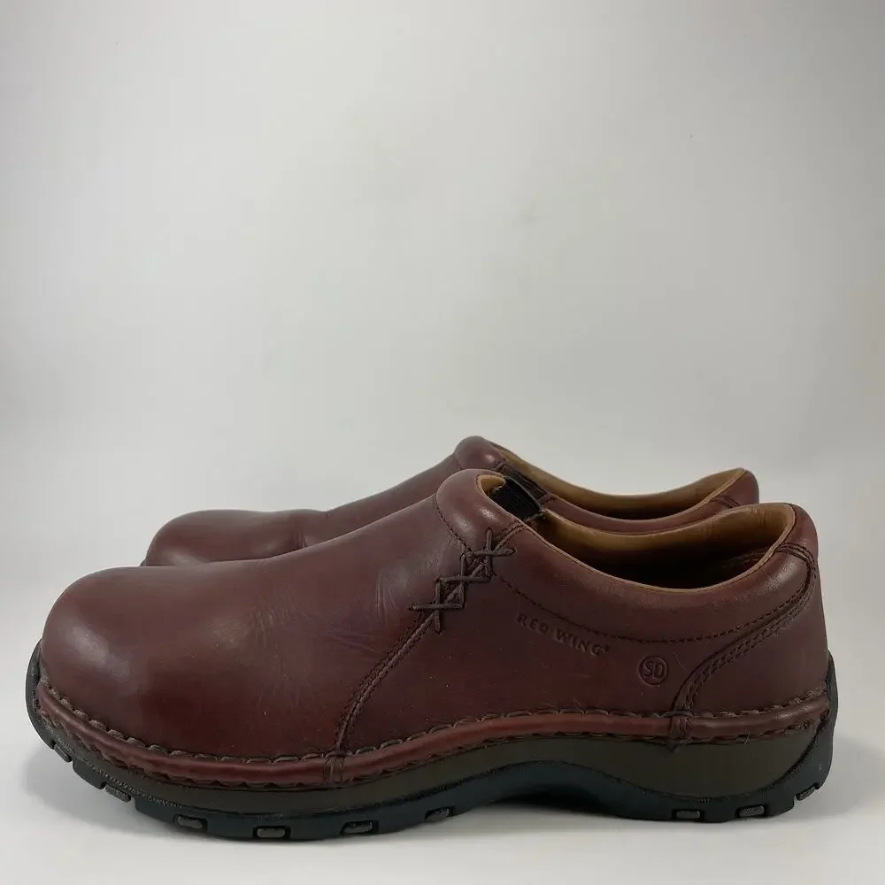 Red Wing Worx 2322 Shoes Womens Size 9.5 B Brown Leather Steel Safety Toe Work